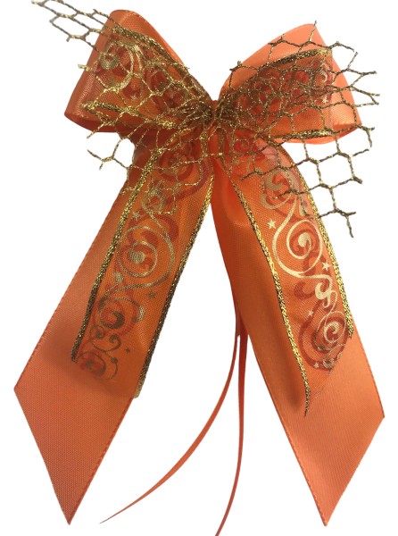 Weihnachtsschleifen Schleifen Geschenke Weihnachten WS1813 im 10er Set - orange, aprikot