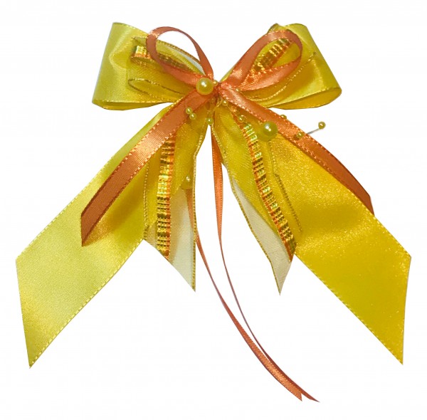 Weihnachtsschleifen Schleifen Geschenke Weihnachten WS1926 im 10er Set - gelb, orange
