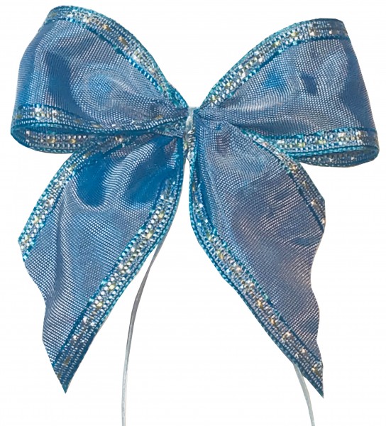 Weihnachtsschleifen Schleifen Geschenke Weihnachten WS1927 im 10er Set -  hellblau blau