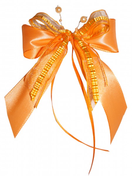 Weihnachtsschleifen Schleifen Geschenke Weihnachten WS1943 im 10er Set - aprikot, orange