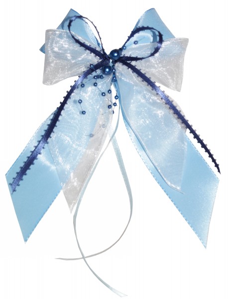 Weihnachtsschleifen Schleifen Geschenke Weihnachten WS1947 im 10er Set - hellblau, blau, weiß