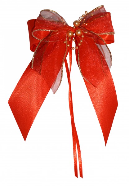 Weihnachtsschleifen Schleifen Geschenke Weihnachten WS1949 im 10er Set - rot, gold