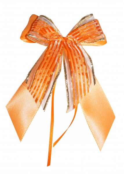 Weihnachtsschleifen Schleifen Geschenke Weihnachten WS1953 im 10er Set - aprikot, orange