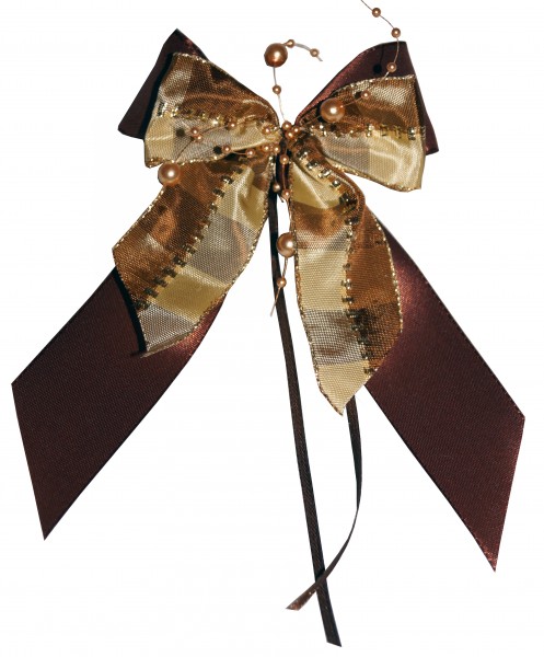 Weihnachtsschleifen Schleifen Geschenke Weihnachten WS1959 im 10er Set - braun, cappuccino, creme, gold