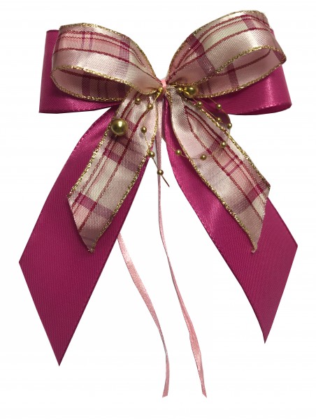 Weihnachtsschleifen Schleifen Geschenke Weihnachten WS2003 im 10er Set - rosa, pink, gold
