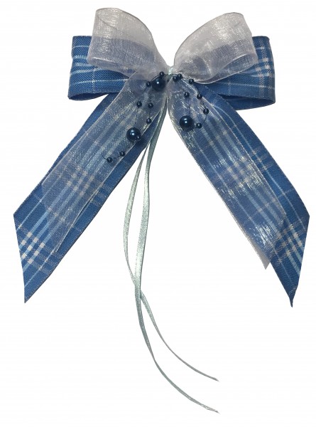 Weihnachtsschleifen Schleifen Geschenke Weihnachten WS2033 im 10er Set - hellblau, blau