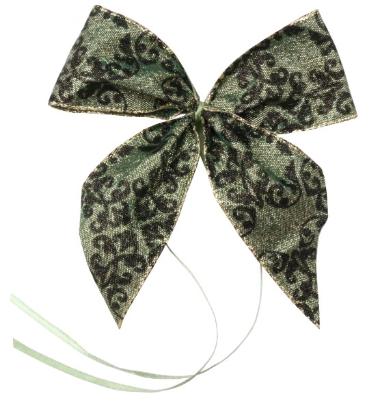 Weihnachtsschleifen Schleifen Geschenke Weihnachten WS2107 im 10er Set - grün, gold