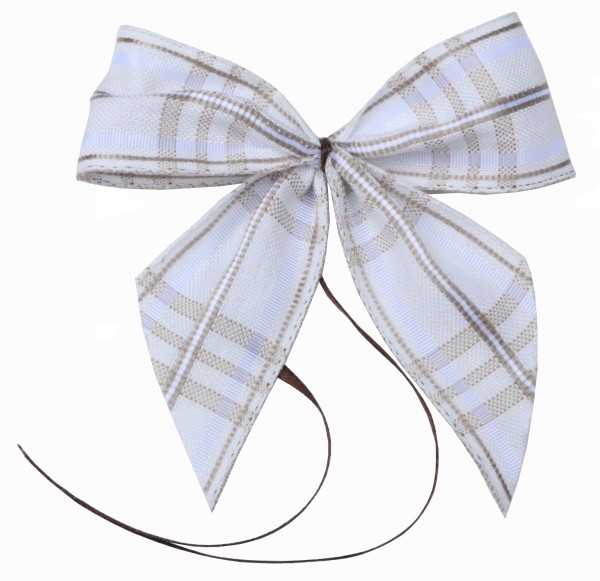 Weihnachtsschleifen Schleifen Geschenke Weihnachten WS2214 im 10er Set - weiß, beige