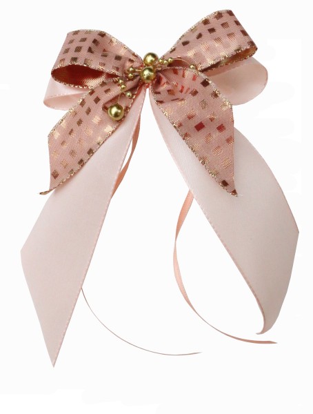 Weihnachtsschleifen Schleifen Geschenke Weihnachten WS2215 im 10er Set - aprikot