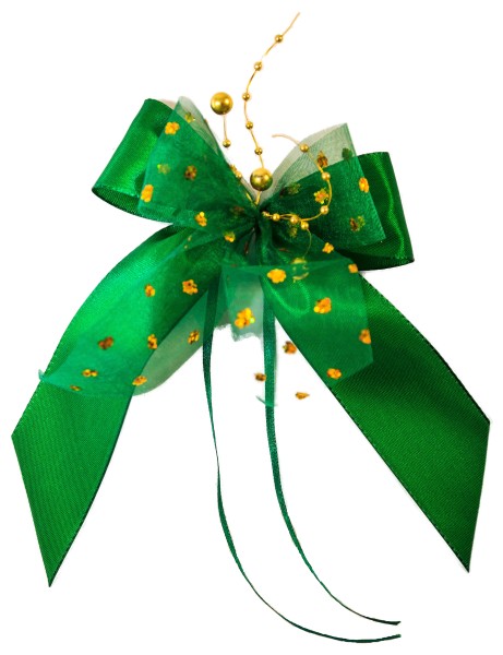 Weihnachtsschleifen Schleifen Geschenke Weihnachten WS2226 im 10er Set - grün, gold