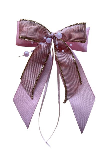 Weihnachtsschleifen Schleifen Geschenke Weihnachten WS2317 im 10er Set - rosa, weiß, gold