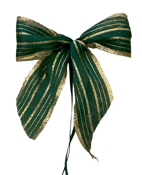 Weihnachtsschleifen Schleifen Geschenke Weihnachten WS2321 im 10er Set -  grün, gold