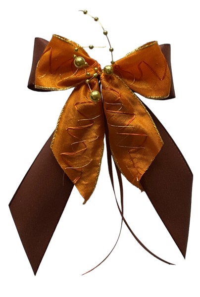 Weihnachtsschleifen Schleifen Geschenke Weihnachten WS2340 im 10er Set - braun, gold, orange