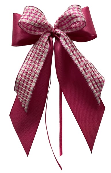 Weihnachtsschleifen Schleifen Geschenke Weihnachten WS2361 im 10er Set - altrosa, pink, weiß, kariert