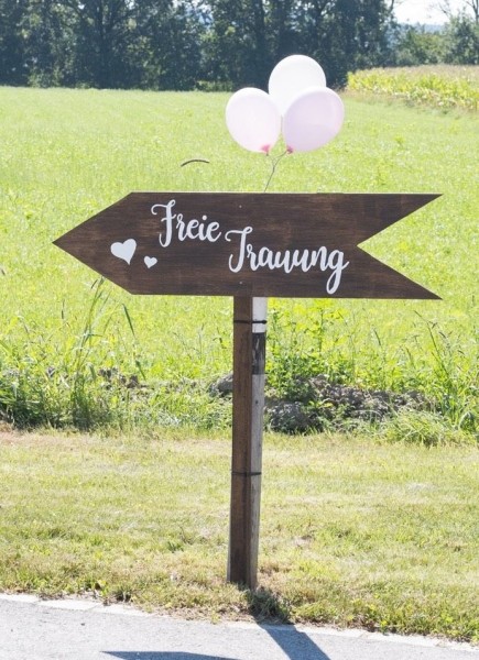 2 Wegweiser Schilder Hochzeit freie Trauung mieten / 15 €