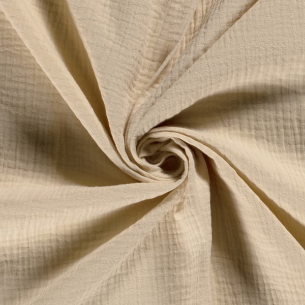 Serviette Musselin-Stoff 40 cm x 40 cm - SERcreme - Farbe creme