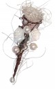 Gästeanstecker "Kathi" zur Hochzeit im 10er Set AS0003 - creme, braun, Rebentüte