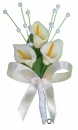 Gästeanstecker " Cleo " zur Hochzeit im 10er Set AS0009 - Calla, creme, weiß, grün
