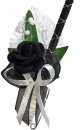 Hochzeitsanstecker zur Hochzeit im 10er Set AS0045 Gothik - schwarz, weiß