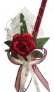 Gästeanstecker "Dani" zur Hochzeit AS0046 im 10er Set - bordeaux