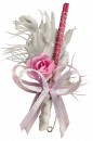 Hochzeitsanstecker "Federtraum" rosa 10 Stück AS0041 Gästeanstecker, Anstecker, Hochzeit