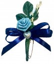 Gästeanstecker "Tamara" zur Hochzeit AS0060 blau, hellblau - 10 Stück Anstecker, Hochzeitsbüscherl