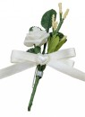 Gästeanstecker "Tamara" zur Hochzeit AS0060 creme - 10 Stück Anstecker, Hochzeitsbüscherl