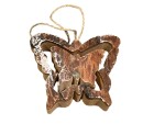 2-fach Schmetterling aus Holz Anhänger  10 cm x 8 cm