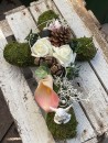 Grabschmuck, Allerheiligengesteck, Kreuz FH0007 - Moos - Calla rosa