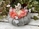 Grabschmuck, Allerheiligengesteck, Kranz FH0046 - rosa, aprikot, weiß - Engel