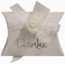 Gastgeschenke Mandeln ROSE Hochzeit Taufe Kommunion Konfirmation GG0090 weiss