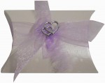Gastgeschenke Mandeln Doppel HERZ Hochzeit Taufe Kommunion Konfirmation GG0093 flieder