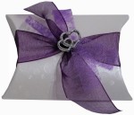 Gastgeschenke Mandeln Doppel HERZ Hochzeit Taufe Kommunion Konfirmation GG0093 lila
