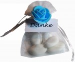 Gastgeschenke im Organzabeutel GG0096 im 10er Set - hellblau