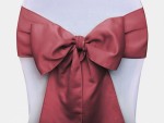 Satin Stuhlschleifen bordeaux zur Hochzeit - Vermietung / 1€
