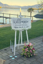 Herzlich Willkommen Schild & Staffelei zur Hochzeit mieten / 20 €