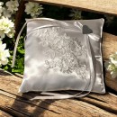edles Ringkissen zur Hochzeit weiss, Spitze mit Strass RK0055