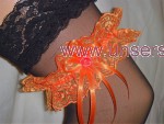 Strumpfband Hochzeit Fasching orange SB023
