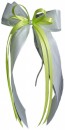 Antennenschleifen " Xenia " zur Hochzeit SCH0011 im 10er Set - weiß, hellgrün