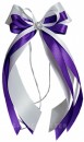 Antennenschleifen " Anna " zur Hochzeit SCH0019 im 10er Set - weiß, lila