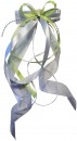 Antennenschleifen " Zoe " zur Hochzeit SCH0021 im 10er Set - weiß lindgrün