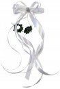 Antennenschleifen zur Hochzeit " Vivien " SCH0040 im 10er Set - weiss, silber