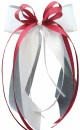 Antennenschleifen " Xenia " zur Hochzeit SCH0052 im 10er Set - weiß, bordeaux