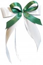 Antennenschleifen " Lisa " zur Hochzeit SCH0067 im 25er Set - weiß, grün