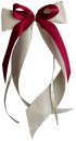 Antennenschleifen " Lisa " zur Hochzeit SCH0076 im 25er Set - creme, bordeaux