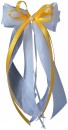 Antennenschleifen " Xenia " zur Hochzeit SCH0080 im 10er Set - weiß, gelb