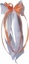 Antennenschleifen " Xenia " zur Hochzeit SCH0083 im 10er Set - weiß, orange