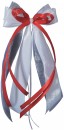 Antennenschleifen " Xenia " zur Hochzeit SCH0084 im 10er Set - weiß, rot