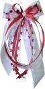 Antennenschleifen zur Hochzeit " HEART " SCH0143 im 10er Set - bordeaux, weiß