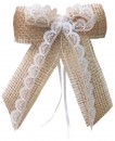 Antennenschleifen " Claire " zur Hochzeit SCH0146 im 10er Set vintage, shabby, Spitze, Jute, Landhaus